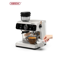 Máquina de café expresso HIBREW com caldeira dupla, moedor e 30 configurações de moagem